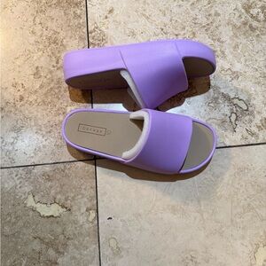 Corkys Purple Sandals with Cushioned Comfort